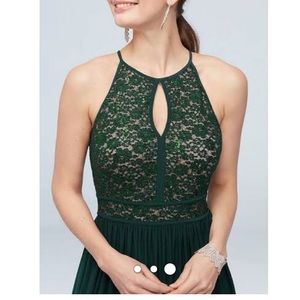 Dark green prom dress